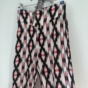 ARDEN B Ikat rayon wide leg palazzo high waist beach summer pants Small